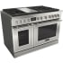 Fulgor Milano EVOQUE 400 Series F4EDF486GCS1SS - 48 Inch Freestanding Dual Fuel Range with 6 Sealed Brass Burners