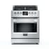 Fulgor Milano Sofia Series F6PDF304S1 - 30" Dual Fuel Sofia Range with 4 Burners and 4.1 cu. ft. Convection Oven