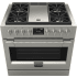 Fulgor Milano Sofia 600 Series F6PDF364GS1 - 36 Inch Freestanding Professional Dual Fuel Range with 4 Sealed Burners in Front View