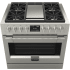 Fulgor Milano Sofia 600 Series F6PDF364GS1 - 36 Inch Freestanding Professional Dual Fuel Range with 4 Sealed Burners in Front View