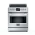Fulgor Milano Sofia Series F6PIR304S1 - 30" Freestanding Induction Range with 4 Cooking Zone, 4.1 cu. ft. True European Dual Convection Oven, Full Extension Telescopic Rack, Halogen Lights, Soft Closing Door and Pyrolitic Self-Clean
