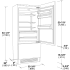 Fulgor Milano 700 Series F7IBM36O2L - 36 Inch Panel Ready Built-In Bottom Freezer Refrigerator in Dimensions Guide View