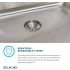 Elkay Gourmet Perfect Drain Collection Lustertone Collection ELUH311810LPD - 18 1/2 Inch Double Bowl Undermount Kitchen Sink Scratch Resistant