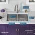 Elkay Crosstown Collection ECTRU31179TFLC - 18 1/2 Inch Equal Double Bowl Undermount Kitchen Sink Dimension