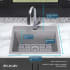 Elkay Quartz Classic ELG2522GS0FLC - 22 Inch Drop-In Single Bowl Kitchen Sink - Dimension