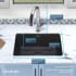 Elkay Quartz Classic ELGU2522BK0FLC - 18 1/2 Inch Undermount Single Bowl Kitchen Sink - Dimension