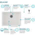 Elkay Quartz Classic ELGUAD2519PDWH0 - Single Bowl Undermount ADA Sink - Features