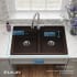 Elkay Quartz Classic ELGAD3322PDMC0 - 22 Inch Top Mount ADA Double Bowl Kitchen Sink - Dimension