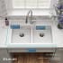 Elkay Quartz Classic ELGAD3322PDWH0 - 22 Inch Top Mount ADA Double Bowl Kitchen Sink - Dimension