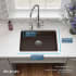 Elkay Quartz Classic ELGUAD2519PDMC0 - Single Bowl Undermount ADA Sink - Dimension
