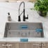 Elkay Crosstown Collection ECTSRS33229TBG3 - 18 Gauge Stainless Steel Single Bowl Dual Mount Kitchen Sink Dimension