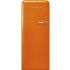 Smeg 50's Retro Design FAB28ULOR3 - '50s Style Fridge with Ice Compartment, Orange, Left-Hand Hinge, 24'' Width