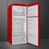 Smeg 50's Retro Design FAB50URRD3 - 32 Inch Freestanding Top Freezer Refrigerator in Opened View
