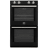 Forno Vomero FBOEL132430BLK - Vomero 30-Inch Double Wall Oven, Black, 10 cu.ft Total Capacity, 7100W Convection, Mechanical Controls, Manuel Steam Clean