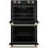 Forno Vomero FBOEL132430BLK - Vomero 30-Inch Double Wall Oven, Black, 10 cu.ft Total Capacity, 7100W Convection, Mechanical Controls, Manuel Steam Clean
