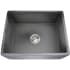 Nantucket Sinks Vineyard Collection FCFS2418SCONCRETE - 23 Inch Undermount Single Bowl Stainless Steel Sink with 16-Gauge