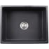 Nantucket Sinks Vineyard Collection FCFS2418SMATTEBLACK - 23 Inch Farmhouse Apron Single Bowl Stainless Steel Sink with Dampening Pad