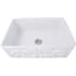 Nantucket Sinks Vineyard Collection FCFS3020SFILIGREE - 30-Inch Farmhouse Fireclay Sink with Filigree Apron