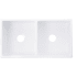 Nantucket Sinks Vineyard Collection FCFS3318DFILIGREE - 33 Inch Double Bowl Farmhouse Fireclay Sink Top View