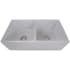 Nantucket Sinks Vineyard Collection FCFS3318DPIETRASARDA - 33 Inch Double Bowl Farmhouse Kitchen Sink with Fireclay Construction