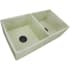 Nantucket Sinks Vineyard Collection FCFS3318DSHABBYGREEN - 33 Inch Double Bowl Farmhouse Kitchen Sink Angled View