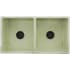 Nantucket Sinks Vineyard Collection FCFS3318DSHABBYGREEN - 33 Inch Double Bowl Farmhouse Kitchen Sink Top View