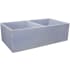 Nantucket Sinks Vineyard Collection FCFS3318DSHABBYSUGAR - 33 Inch Double Bowl Farmhouse Kitchen Sink Angled View