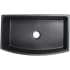 Nantucket Sinks Vineyard Collection FCFS3320CAMB - 33 Inch Matte Black Farmhouse Fireclay Sink with Curved Apron