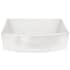 Nantucket Sinks Vineyard Collection FCFS3320CAW - 33 Inch White Farmhouse Fireclay Sink with Curved Apron