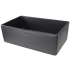 Nantucket Sinks FCFS3320SMBWAVES - 33 Inch Single Bowl Farmhouse Fireclay Sink with Solid Fireclay Construction