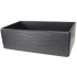 Nantucket Sinks FCFS3320SMBWAVES - 33 Inch Single Bowl Farmhouse Fireclay Sink with Solid Fireclay Construction
