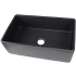 Nantucket Sinks FCFS3320SMBWAVES - 33 Inch Single Bowl Farmhouse Fireclay Sink with Solid Fireclay Construction