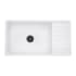 Nantucket Sinks Cape Collection FCFS36DB - 36 Inch Italian Farmhouse Fireclay Sink with Built-In Drainboard