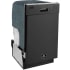 Forno Polo FDWBI804118BLK - Polo 18 Inch Full Console Built-In Dishwasher in Angled View