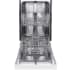 Forno Polo FDWBI804118WHT - Polo 18 Inch Full Console Built-In Dishwasher in Opened View