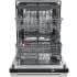 Forno Espresso Pozzo FDWBI806724WHT - 24 Inch Fully Integrated Built-In Dishwasher in Opened View