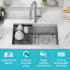 Kraus KWU11230 - 30 Inch Undermount Workstation Double Bowl Stainless Steel Kitchen Sink
