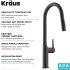 Kraus Oletto Series KPF3101MB - Tall Modern Pull-Down Single Handle Kitchen Faucet Features