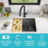 Kraus KWU111123PGM - 23 Inch Undermount Workstation Single Bowl Kitchen Sink Features