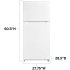 Avanti FF14D0W4 - 28 Inch Freestanding Top Freezer Refrigerator Dimensions