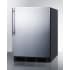 Summit FF63BKSSHV - The fully finished black cabinet allows the unit to be used freestanding.
