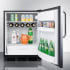 Summit FF63BKBISSTBADA - 5.5 cubic feet of storage space with dial thermostat under automatic defrost and interior lighting. Summit's hidden evaporator creates a seamless, easy-to-clean interior.