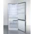 Summit FFBF279SSXIM - 28 Inch Counter-Depth Bottom Freezer Refrigerator 3 Adjustable Glass Shelves and Door Racks