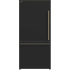 Forno Espresso - Milano FFFFD178631BLK - 31 Inch Freestanding Bottom Mount Refrigerator in Front View