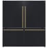 Forno Espresso - Milano FFFFD178760BLK - Milano 2-Piece 62-Inch Freestanding Dual Bottom Freezer Refrigerator