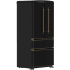 Forno Luigi FFFFD179133BLK - Luigi 33 Inch Freestanding 4-Door French Door Refrigerator in Angled View