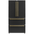 Forno Moena FFRBI182036BLK - 36 Inch Counter Depth Freestanding 4-Door French Door Refrigerator in Front View