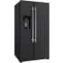 Forno Salerno FFRBI184436BLK - 36 Inch Built-In Side by Side Refrigerator - Silver Handle
