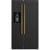Forno Salerno FFRBI184436BLK - 36 Inch Built-In Side by Side Refrigerator - Antiqued Brass Handle