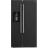 Forno Salerno FFRBI184436BLK - 36 Inch Built-In Side by Side Refrigerator - Silver Handle